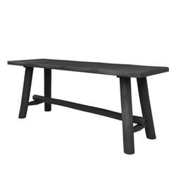 Banc noir en bois de manguier 110 cm - Toxis