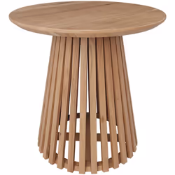 Table d'appoint ronde bois clair en bois d'acacia D50 cm - Képès