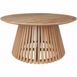 Table basse ronde en bois clair d'acacia D80 cm - Képès