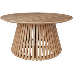 Table basse ronde en bois clair d'acacia D80 cm - Képès