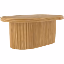 Table basse ovale en rotin naturel - Hélène - Si vous avez envie d'offrir à votre salon un meuble qui fasse la différence, la ...