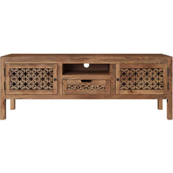 Meuble TV ajouré en bois de manguier 150 cm - Jaya