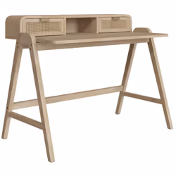 Bureau en bois de mindi et cannage - Khao