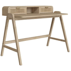 Bureau en bois de mindi et cannage - Khao