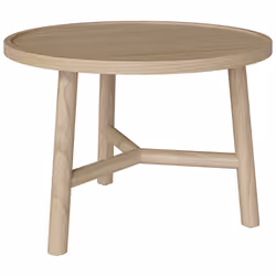 Table basse ronde en bois de mindi D60 cm - Paloma