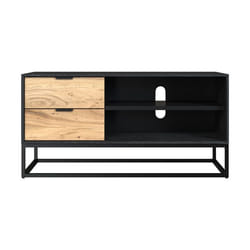 Meuble TV en bois d'acacia et métal 90 cm - Jakson
