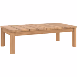 Table basse rectangulaire de jardin en bois de teck massif - Nadila