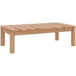 Table basse rectangulaire de jardin en bois de teck massif - Nadila