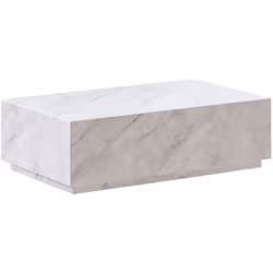 Table basse rectangulaire en marbre blanc - Izaé