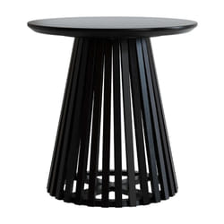 Table d'appoint ronde noire en bois d'acacia D50 cm - Képès