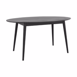 Table ovale 6 personnes en bois noir 150 cm - Eddy