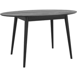 Table ovale 4 personnes en bois noir 130 cm - Eddy