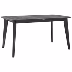 Table rectangulaire 4/6 personnes extensible en bois noir 150/180 cm - Oman