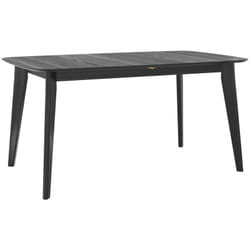 Table rectangulaire 4/6 personnes extensible en bois noir 150/180 cm - Oman