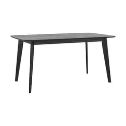 Table rectangulaire 6 personnes en bois noir 150 cm - Oman