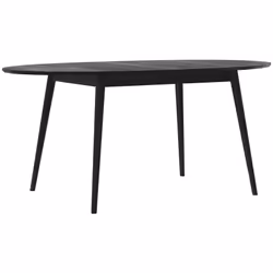 Table ovale 6/8 personnes extensible en bois noir 170/200 cm - Eddy