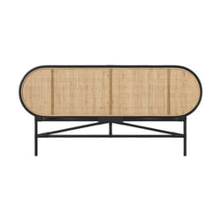 Tête de lit en rotin naturel et noir 160 cm - Navahino
