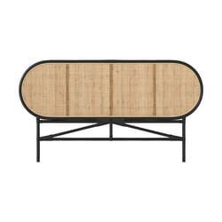 Tête de lit en rotin naturel et noir 140 cm - Navahino