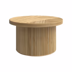 Table basse ronde D80 cm en rotin naturel - Hélène