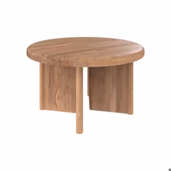Table basse ronde en bois de teck recyclé D80 cm - Bana