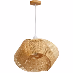Suspension en bambou naturel et métal D40 cm - Orta