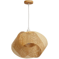 Suspension en bambou naturel et métal D40 cm - Orta