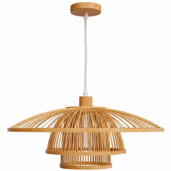 Suspension en bambou naturel et métal D50 cm - Mirabel