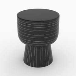 Table d'appoint ronde en métal noir D34 cm - Zita