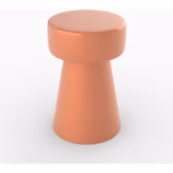 Table d'appoint ronde en métal orange D30 cm - Athéna
