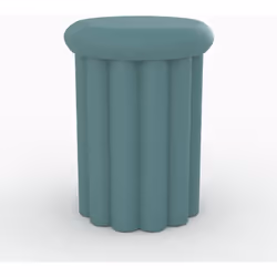 Table d'appoint ronde en métal bleu D37 cm - Aglaé
