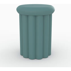 Table d'appoint ronde en métal bleu D37 cm - Aglaé