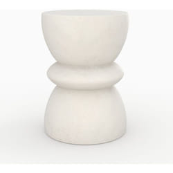 Table d'appoint ronde en béton blanc D35 cm - Maupiti
