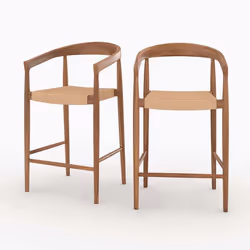 Lot de 2 chaises pour îlot central 65 cm - Bali