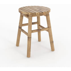 Tabouret de jardin en bambou H45,5 cm - Polly