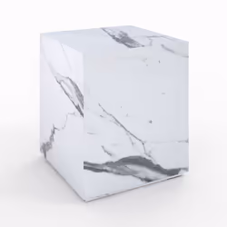 Table d'appoint effet marbre blanche - Lison
