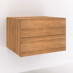 Meuble de salle de bain suspendu en bois de teck 60 cm - Hera