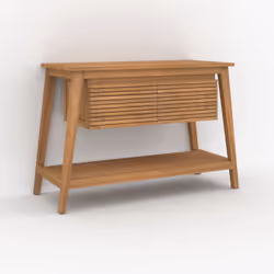 Meuble de salle de bain en bois de teck 120 cm - César