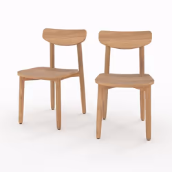 Lot de 2 chaises de jardin en bois de teck recyclé - Lufy