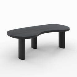 Table basse organique en bois massif de mindi noir - Brandan