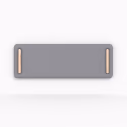Tête de lit en tissu gris 160 cm - Katia - 160 cm