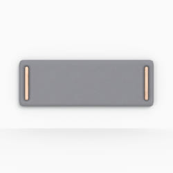 Tête de lit en tissu gris 160 cm - Katia - 160 cm
