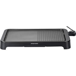 Plancha Grill électrique - ARTHUR MARTIN - AMPL204 - 2000 W - Double zone - Plaque anti-adhésive - Thermostat réglable - Noir