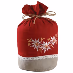 Cale porte - AUBRY GASPARD - Edelweiss en coton et lin - Blanc - Rond