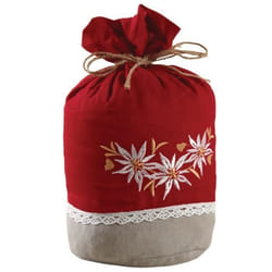 Cale porte - AUBRY GASPARD - Edelweiss en coton et lin - Blanc - Rond