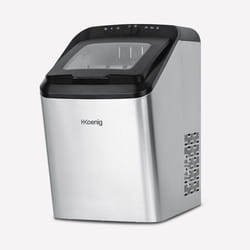 H.Koenig KBP40 machine à glaçons Machine à glaçon portable 145 W Noir, Acier inoxydable