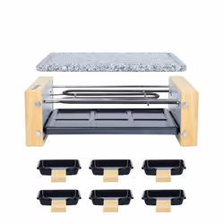 H.Koenig WOD6 raclette 6 personne(s) 900 W Noir, Couleur marbre, Bois - Vue supplémentaire 3