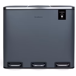 Les collectors n°984 poubelle de tri à pédale 54L gris mat edition