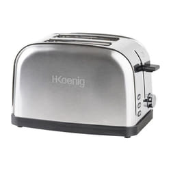Hkoenig - Grille Pain - Toaster Electrique deux tranches TOS7 - 850 w - Acier inoxydable