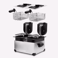 H.Koenig DFX600 Double Friteuse 6L 3600W Noir, Inox - Vue supplémentaire 4