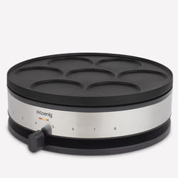H.Koenig KREP56 appareil à crêpes 1500 W Noir, Acier inoxydable